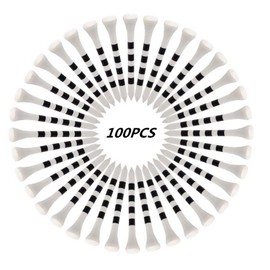 YFFSFDC Golf Tees 3.3 inches (83 mm) Height Adjustable Long Tees Wood Tees Graduated Golf Equipment Competition Accessories (Set of 100)