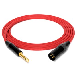enoaudio Mogami 2534 Quad Professional Studio Cable Balanced Neutrik Gold 6.3 mm TRS Jack - XLR Male HiFi Red 10 m