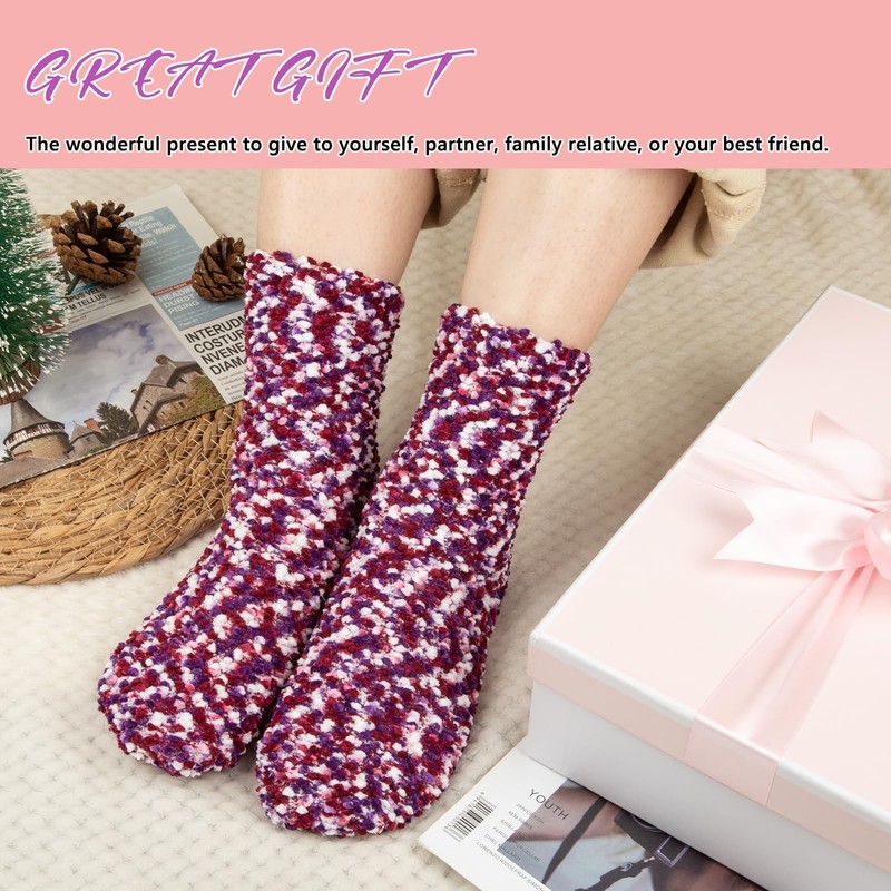 YSense 3 Pairs DIY Gift Socks for Women Girl Fuzzy