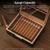 TISFA Cigar Humidor, Cedar Wood Desktop Humidor Box with Digital