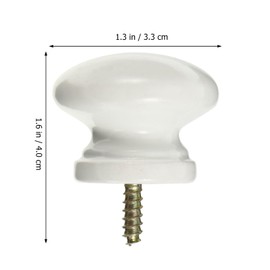 Veemoon 8pcs Self-Tapping Solid Wood Handle Dresser Drawer knobs Dresser pulls Cabinet pulls Round Cabinet knob for Home Office Kitchen