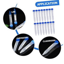 Ciieeo 30pcs Test Tubes with Screw Caps for Lab and Home Use Smooth Wall Design for Precision Sample Storage Transparent with Markings for Easy Observation