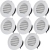 ToppYuanZea 8 Pack Round Air Vent, 4 Inch ABS Louver