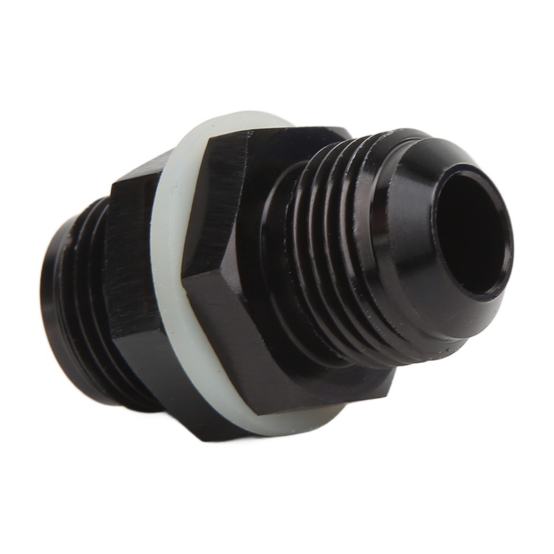 Fuel Cell Bulkhead Fitting with PTFE Washer Black Anodized 6061‑T6