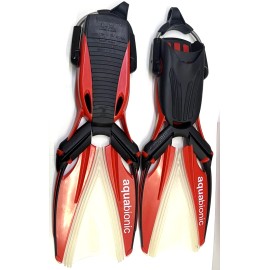 Beuchat Aquabionic Warp 1 Adjustable Open Heel Diving Fins-Size L -XL US 10/12+