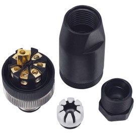 Lonlonty M12 8 Pin Male & Female Socket Panel Aviation Wire Connector,12mm Industrial Circular Connector, Outdoor Waterproof IP67,4 Sets