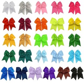 Venbytech for USA Cheer Bows Clip Holder Girls 7" Large Softball Hair Bow Cheerleading Lot