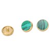 3 Pcs Trumpet Valve Cap Embedded Green Standard Metal Finger