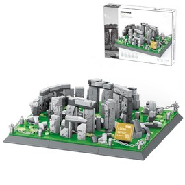 Stonehenge Building Block Set, 753 PCS World Famous Architecture Stonehenge Model Kit, Landmarks Collection Model Building Kit, Creative DIY Bricks Toys, Architecture Model for Kids and Adults