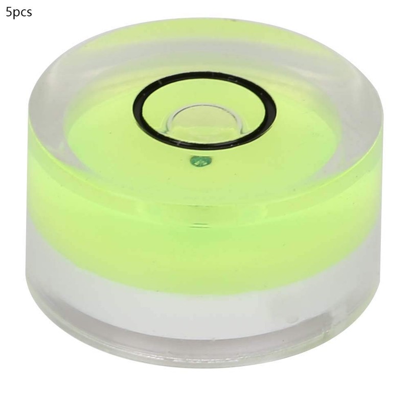 5Pcs Mini Bubble Level, 15mm Round Circular Bullseye Bubble Spirit