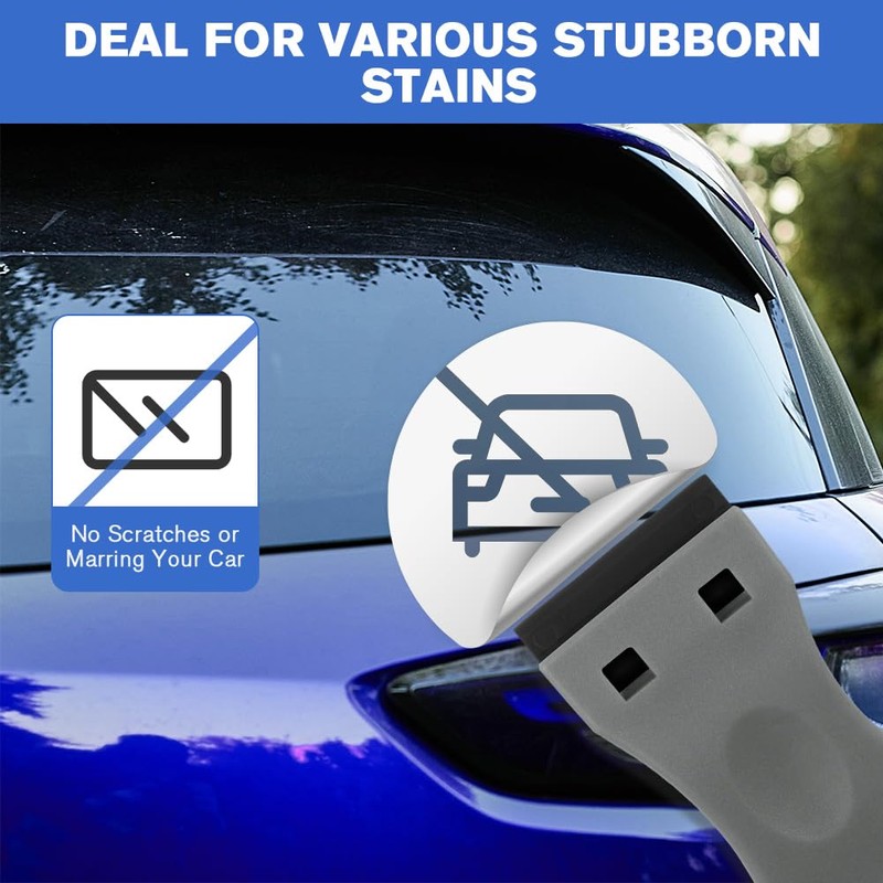 Flintronic 2PCS Plastic Scraper with 30PCS Plastic Blades, Window Scrapers