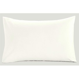20" x 72" Super King Size Bolster Pillowcase - Plain Cream