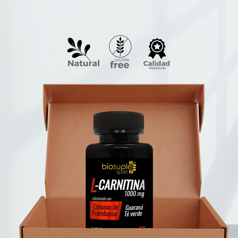 BIOSUPLE | L-Carnitina adicionada con Cetonas de Frambuesa, Guaraná y