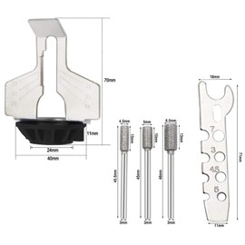 Chainsaw Sharpening Set Polishing Tool Kit Sanding Tools Set Polishing Attachment File Kit for Sharpening Electric Polishing Accessories Hand Sharpener Grinding Tool Drill Polishing Accessories (2