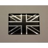 Gelz UNION JACK Domed Sticker/Decal - 100mm CHROME & BLACK