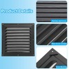 PATIKIL 8"x8" Aluminum Gable Vent, Exterior Wall Outlet Vent Square