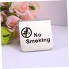 ULTECHNOVO 3pcs Stainless Steel No Smoking Table Tent Sign Double-sided