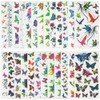 com-four® 25 x Tattoo Sheets with Peel Off Tattoos for