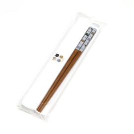 Tanaka Chopsticks Shop Chaton Chopsticks & Chopsticks Case Pair L 9.4 inches (24 cm) Chopsticks Case Slides Stylish 9.1 inches (23 cm) Children Cat Toy Girls Boys Adults Women Cute 23cm High School