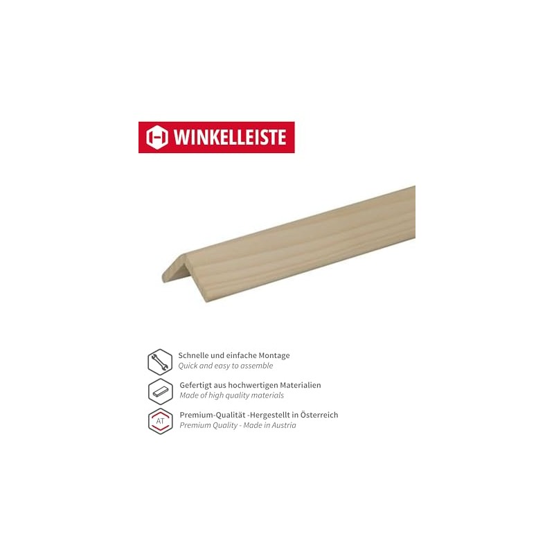Gedotec Wooden Strips - Wooden Boards for Building Angle Strips