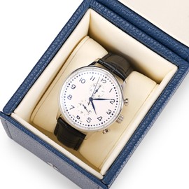 Papten B02002 1 Watch Case, PU Leather, Portable, Luxury, Stylish, Watch Storage Bag, Suitable for Travel, Business Trips, Presents, etc