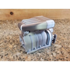 Unbranded Supercharger Blower V8 Rc Car model engine 3D printed 1:10 scale Silver Silk PLA