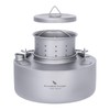 iBasingo 700ml Camping Titanium Kettle with Filter Ultralight Outdoor Coffee