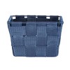 WENKO Adria Mini Dark Blue Storage Basket Rectangular Plastic Wicker