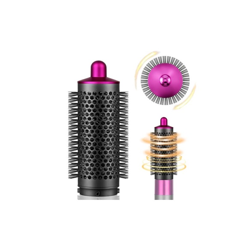 Midsize Round Volumizing Brush Attachment for Dyson Airwrap,Hair care styler，Rose