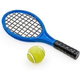 1 Set Blue and Green 1/12 Miniature Tennis Racket Racquet Dollhouse Accessories，Mini Tennis Racket，Dollhouse Décor,Toy Tennis Racket