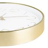 Lafocuse 3D Ziffern Lautlos Wanduhr Gold, 30cm Modern Ohne Tickgeräusche,