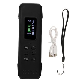 Nuclear Radiation Detector High Sensitivity Sound Light Alarm HD LCD Display Geiger Counter for γ X β Ray Black