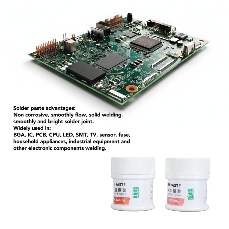 2Pcs Welding Solder Paste 25 to 45μm 158℃ 199℃ Soldering