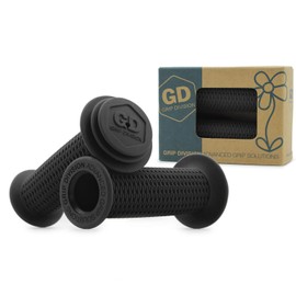 GD Grip Division ® Children's Bicycle Grips with Safety Impact Protection and Puncture Protection, Non-Toxic, for 22.2 mm Handlebars, Black