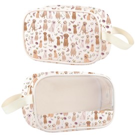 JNIAP Golden Retriever Clear Makeup Bag Golden Retriever Lover Gift Yellow Retrievers Owner Zipper Bag (Golden Dog cmb)
