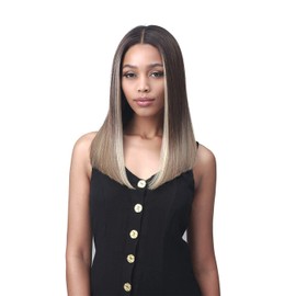 Bobbiboss 13X4 HD Lace Front Long Straight Wigs for women - MLF239 NARINDA, Medium Length Straight Synthetic Hair Wigs with Natural Baby Hair, Natural Looking Heat Resistant straight wigs (2)