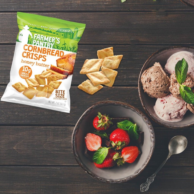 Farmer's Pantry Cornbread Crisps, Honey Butter, Kosher, 2 Ounce (Pack