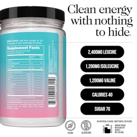 NAKED Strawberry Lemonade EAAs Amino Acids Powder, Vegan Essential Amino Acids, Instantized All Natural EAA Powder Supplement, 1.1LB - 26 Servings