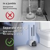 Quytrixen Toilet Brush and Plunger Set with Bracket Hidden Toilet