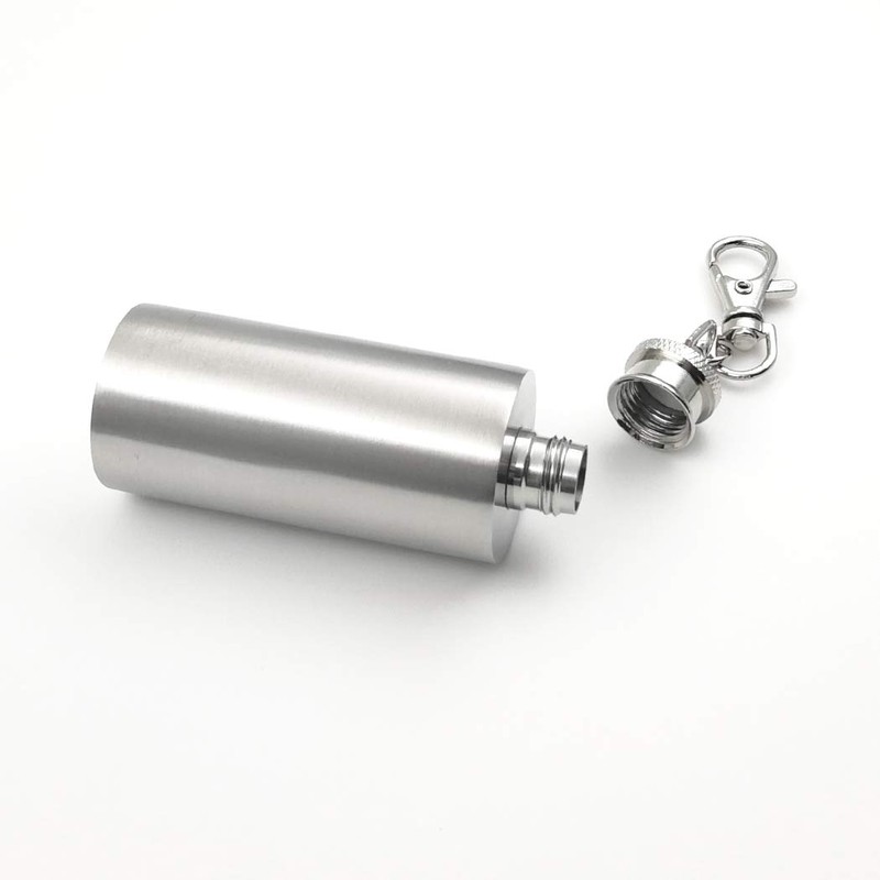 iSavage 1.5oz Hip Flask 18/8 Stainless Steel Cylinder Shaped Mini