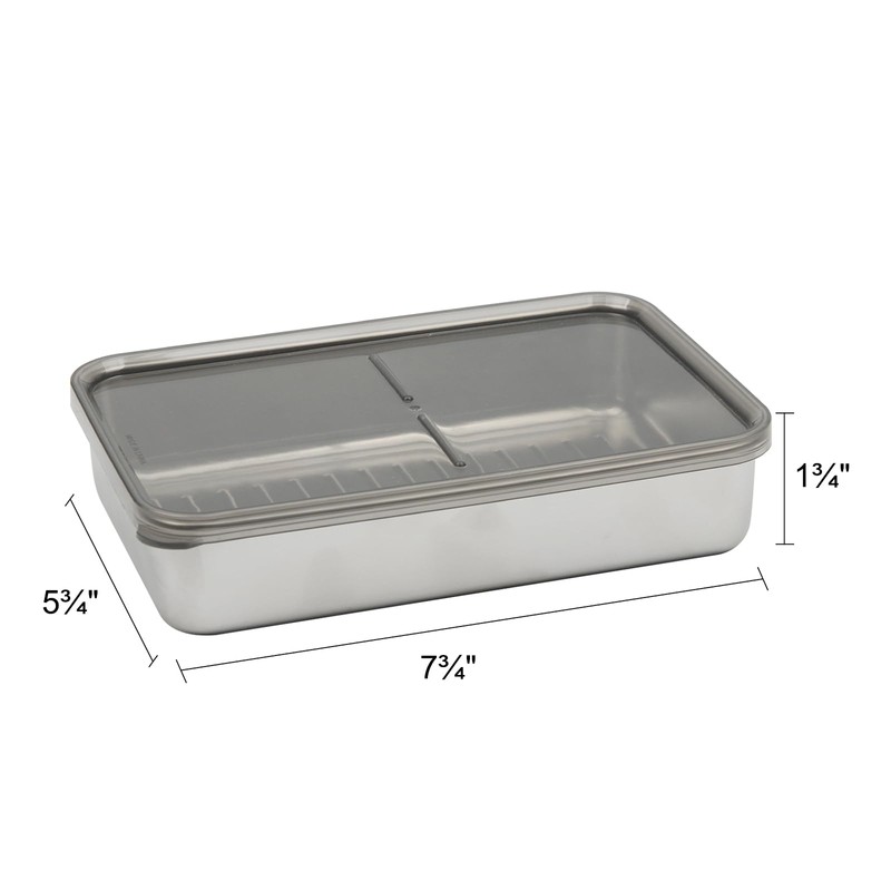 Mochiglory 900ML 3-Piece Set Stackable Stainless Steel Food Storage Containers