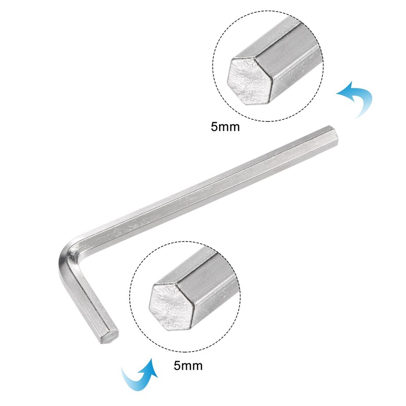sourcing map 5mm Hex Key Wrench, L Shaped CR-V Repairing