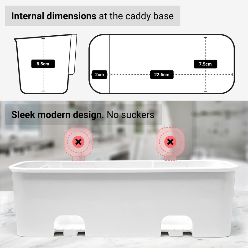 S.B.Weston Shower Caddy - Rust Proof, No-Drilling, No Suction Cups