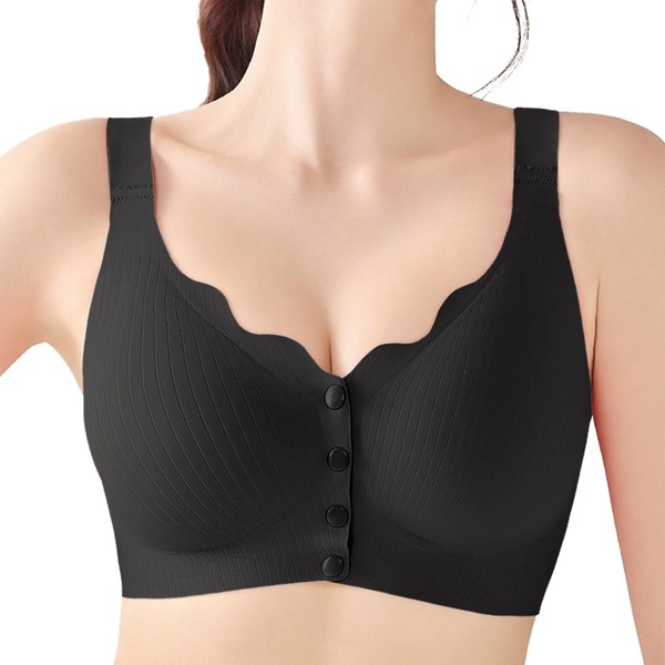 OXYIBRAS Front Closure Bras for Women Comfort Wireless Bar Supportive