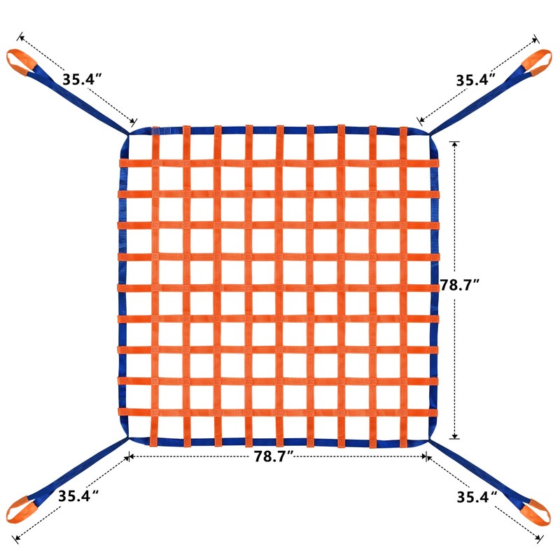 6.56' x 6.56' Cargo Lifting Nets -Lifting Straps for Hoist
