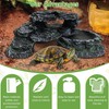 Kathson Reptile Hide Resin Turtles Dock for Aquarium Turtle Basking