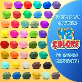 Air Dry Clay 42 Colors, Modeling Clay for Kids, DIY Molding Magic Clay for with Tools, Soft & Ultra Light, Toys Gifts for Age 3 4 5 6 7 8+ Years Old Boys Girls Kids