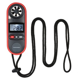 Mini Digital Anemometer Beaufort Scale IP67 Thermometer Handheld Anemometro Pocket Wind Speed Meter Air Velocity Wind Temperature Speed Chill Indicator Measure Meter  Backlight LCD with Max/AVG Mode