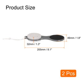 sourcing map 2pcs Foot File Hard Skin Remover, 4 in 1 Pedicure Tools with Pumice Stone, Foot Scrubber, Brush and Sand Paper for Feet Hard Skin Remover, Yellow