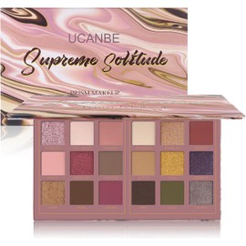 UCANBE Paleta de Sombras de Ojos Mate Profesional 18 Colores, Alta Pigmentación con Acabados Shimmer y Glitter, Difuminable, Larga Duración y